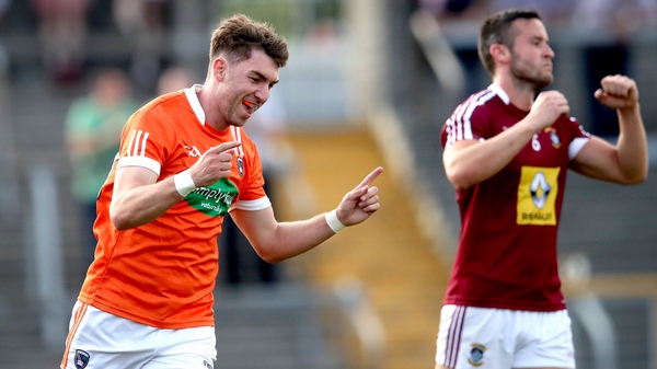 Armagh's Anthony Duffy celebrates his second-half goal