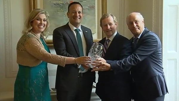 Enda Kenny was named European of the Year by the European Movement Ireland