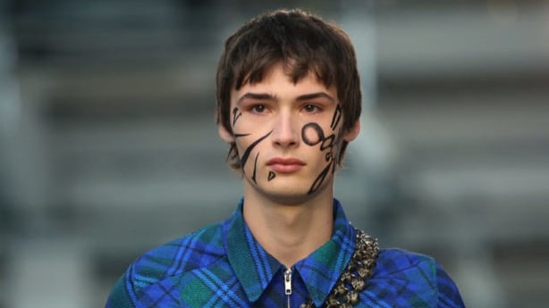 Models on the Stefan Cooke catwalk during the MAN London Fashion Week