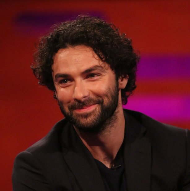 Aidan Turner during the filming of the Graham Norton Show