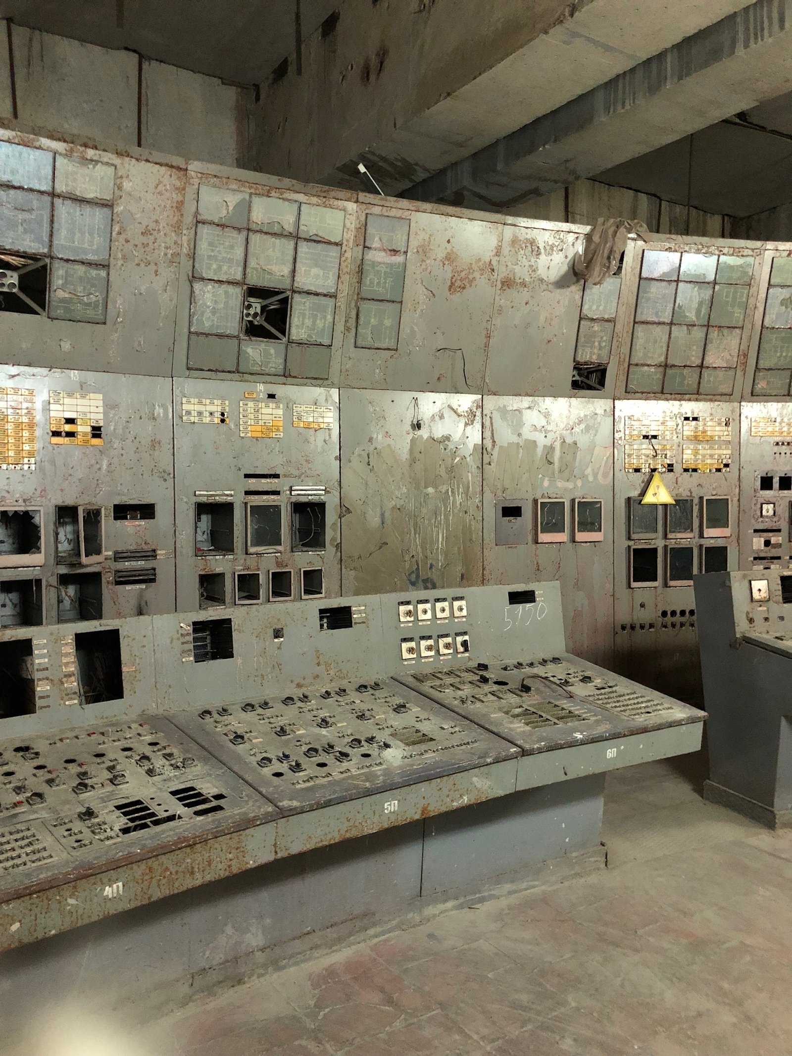 Image - The disused control room of Reactor No.4 at the Chernobyl plant