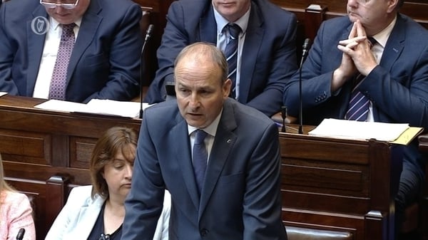 Fianna Fáil leader Micheál Martin during Leaders' Questions