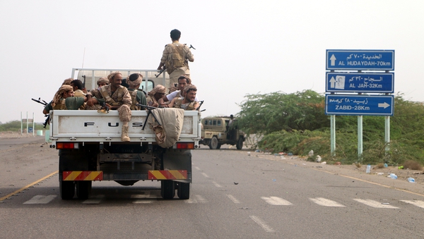 Yemeni forces and Saudi-led coalition send reinforcements toward Hodeidah port