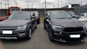 The vehicles include eight high-value Range Rovers and two BMW X5s