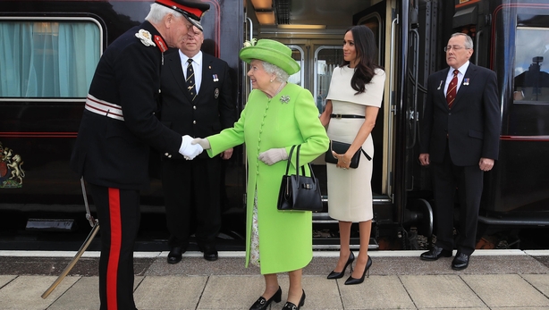 Queen Elizabeth II and the Duchess of Sussex