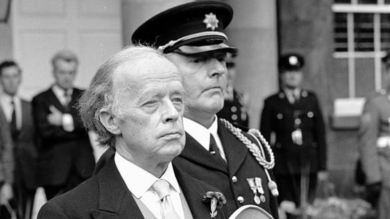 President Erskine Childers and his aide-de-camp, Dublin Castle (1973)