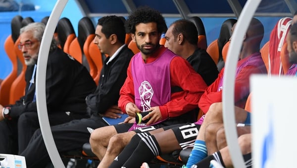 Mohamed Salah didn't make it off the bench against Uruguay