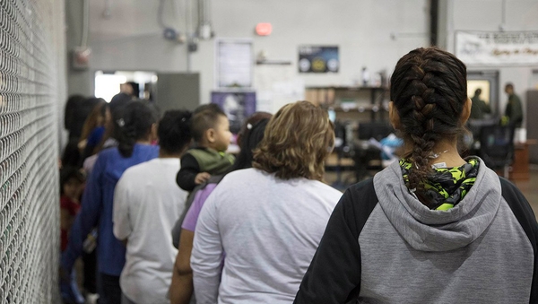 Separated migrant families are often held are in cages, such as this one in Texas