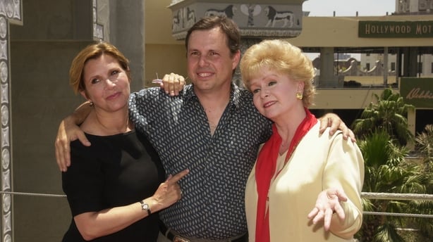 Carrie and Todd Fisher with their mother Debbie Reynolds
