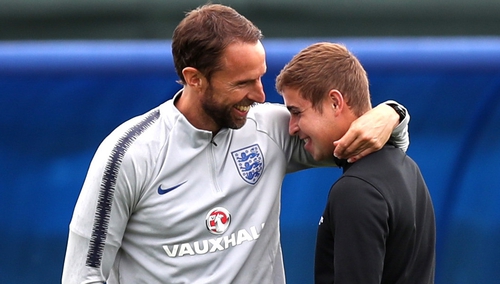 Southgate was all smiles in Repino