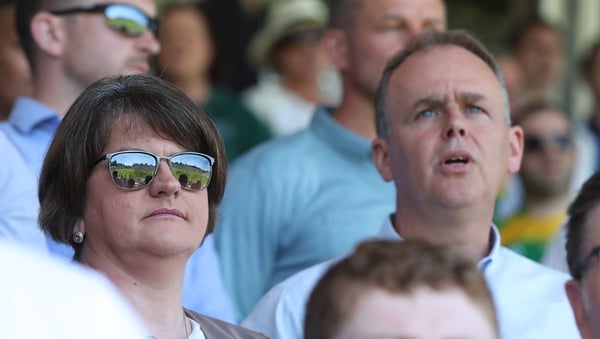 Arlene Foster attended the match in Clones earlier today