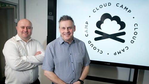 Aidan Finn (l) from MicroWarehouse and Andy Malone, tech trainer, speaker and Microsoft MVP Cloud Security