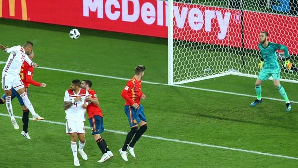 Youssef En-Nesyri heads home Morocco's second goal