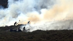 The army is helping fire crews on the moor