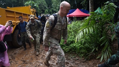 US military personnel have joined the search for the trapped children