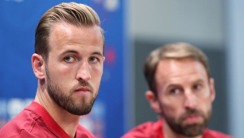 Harry Kane (L) was rested by Gareth Southgate in England's last group game