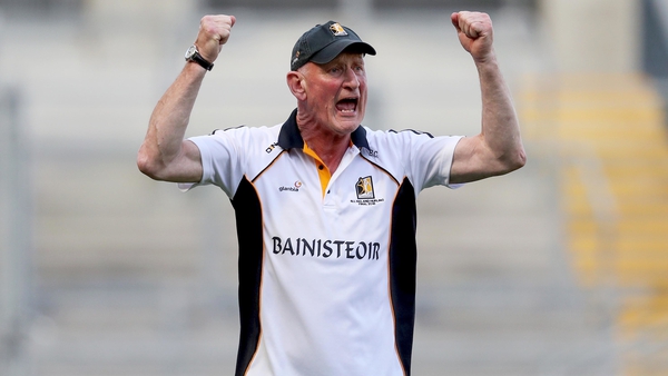 Brian Cody celebrates his side's equaliser