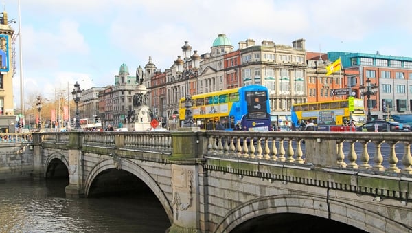 The incident happened on O'Connell Bridge yesterday (file pic)
