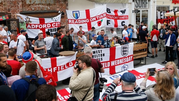 England fans in Russia