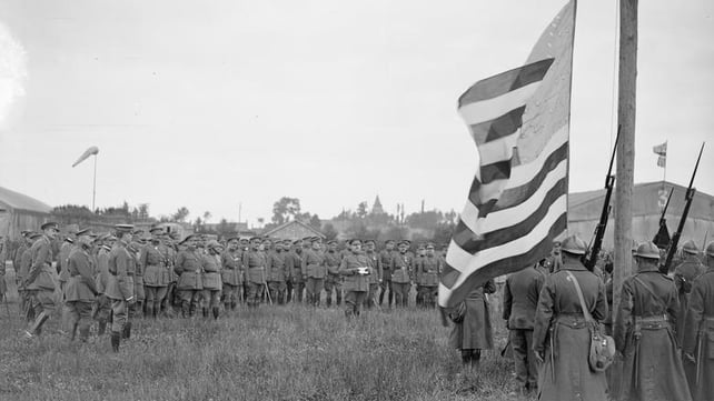 Century Ireland Edition 130 Saluting the American flag during the US1 Independence Day celebrations 4 July 1918