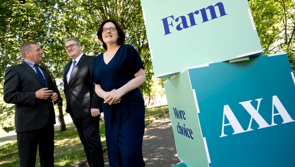 Agriculture & Food Minister, Michael Creed, Christy Doherty, Head of Farm at AXA and Antoinette McDonald, AXA's director of Direct Distribution and Customer Experience