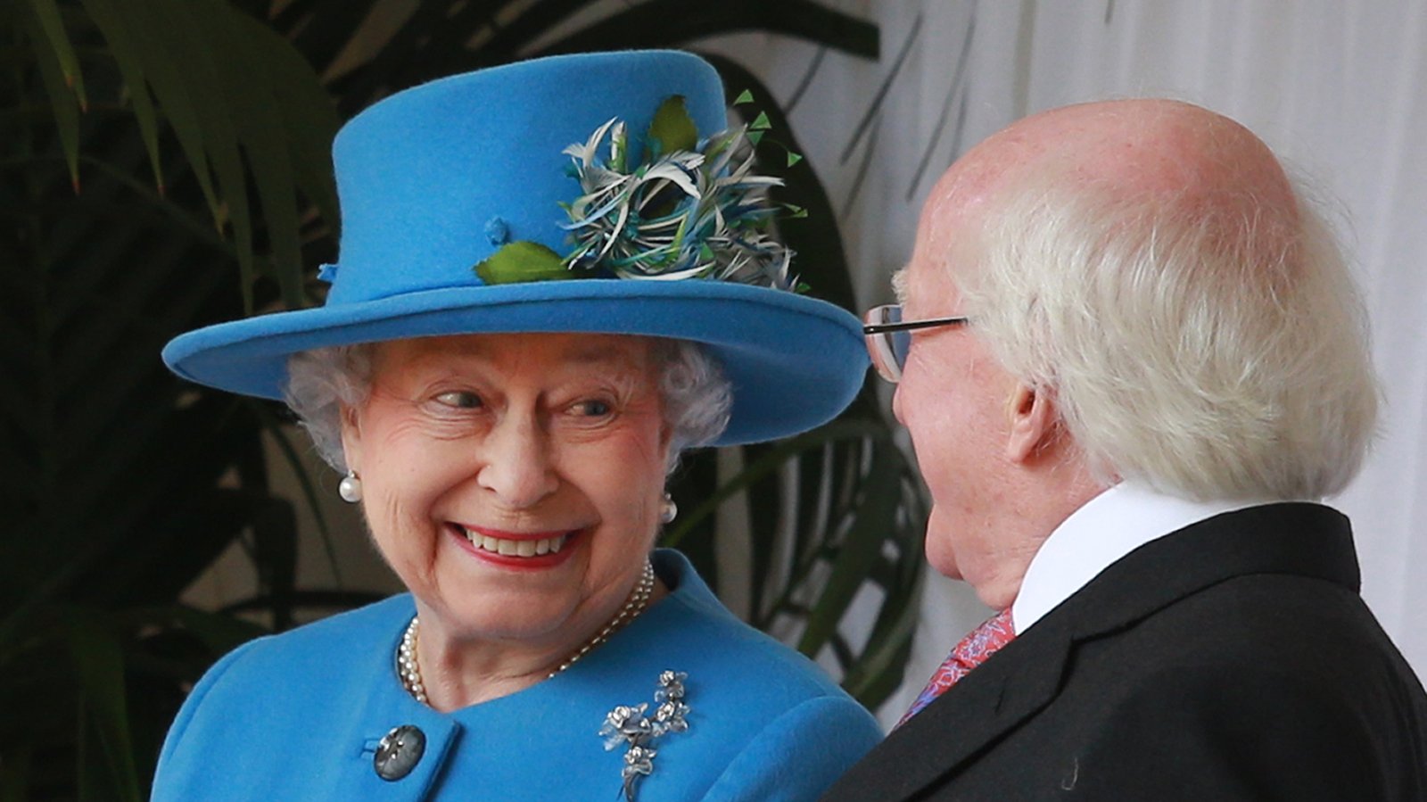Image - Queen Elizabeth ll with President Higgins in April 2014