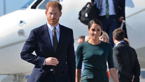 Prince Harry and Meghan Markle have landed in Dublin
