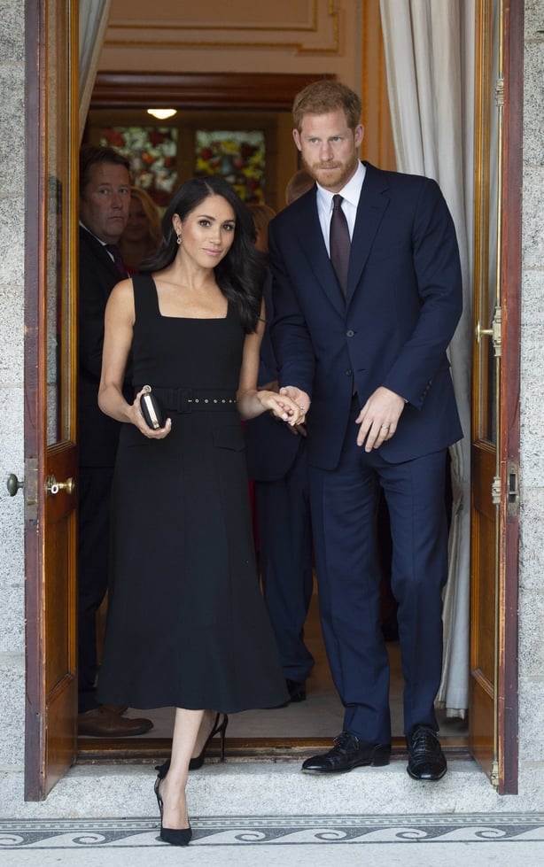 Prince Harry and Meghan,attend a reception at Glencairn