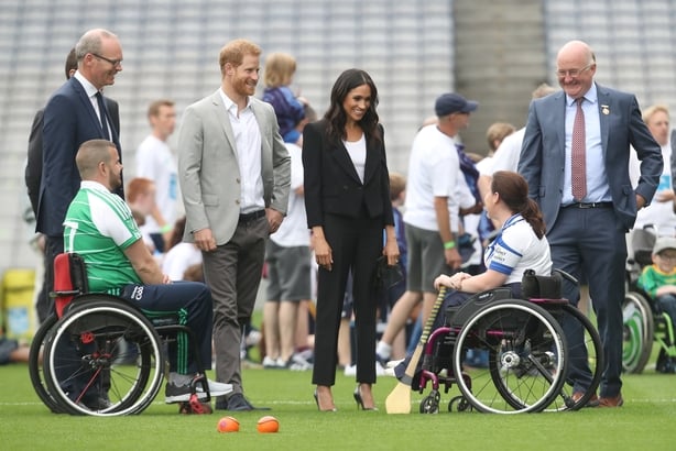 Duchess of Sussex speak to players who are involved in community outreach projects