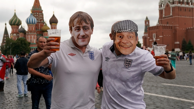 It was all looking cushty in Red Square before kick-off