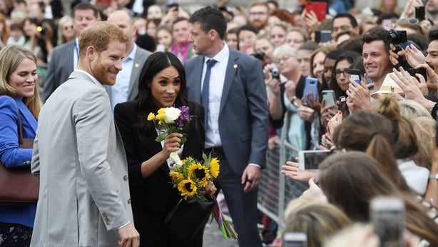 Prince Harry, Duke of Sussex and Meghan, Duchess of Sussex visit Trinity College