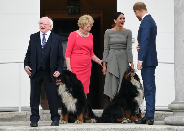 The Duke and Duchess of Sussex meet with President Higgins