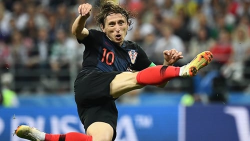 Modric in action for Crotia