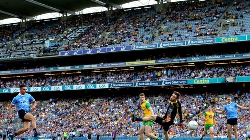 Niall Scully scoring a goal for the Dubs