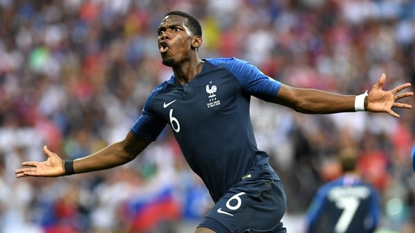 Paul Pogba celebrates his goal in the World Cup final