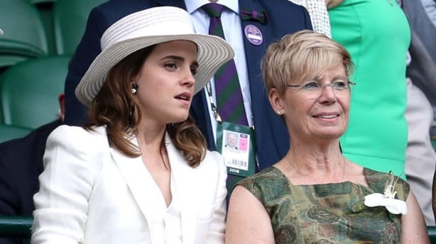 Watson watches the tennis with Claire van Kampen (Jonathan Brady/PA)