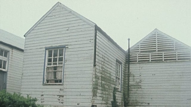 Huts which house patients in St Ita's Hospital Portrane, County Dublin (1978)