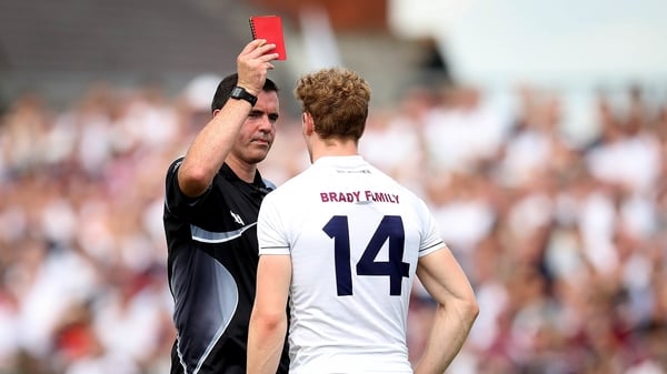 Daniel Flynn was sent off early in the second half of Kildare's loss to Galway in Newbridge