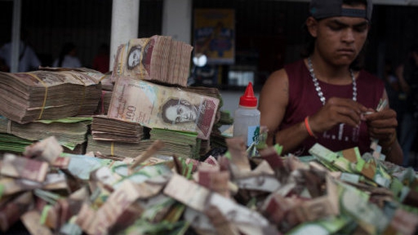 The Venezuelan bolivar's buying power has plummeted as inflation soars