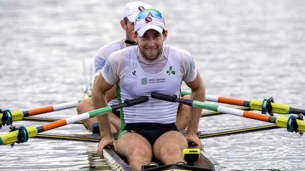 Ireland's Paul O'Donovan (front) and Gary O'Donovan after their win