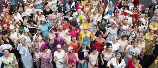 A group photo from Ladies Day and the Galway Races.