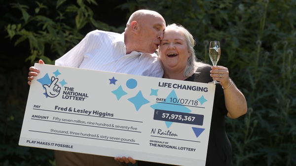 Fred and Lesley Higgins from Scotland are the winners of the £57.8 million EuroMillions jackpot