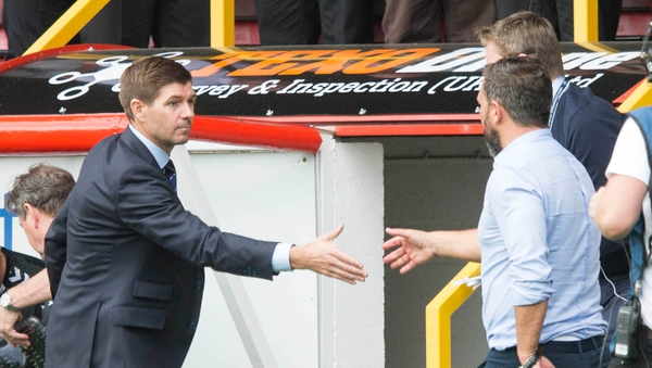 The new Ibrox boss looked set for an impressive domestic bow until the injury-time equaliser.