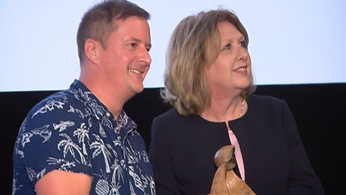 Mary McAleese received the inaugural Vanguard award at the Gaze LGBT Film Festival in Dublin