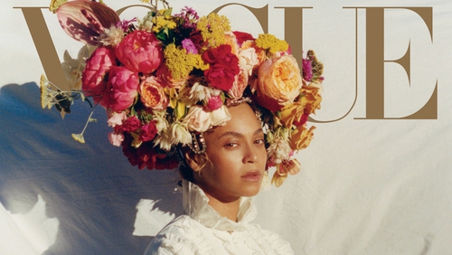 Beyoncé on the September Vogue cover, image by Tyler Mitchell