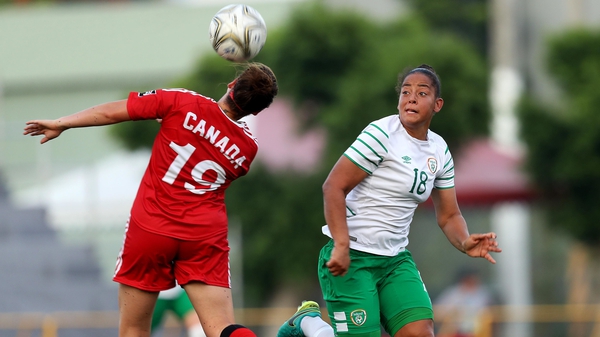 Republic of Ireland striker Rianna Jarrett, right, headed Wexford into the lead