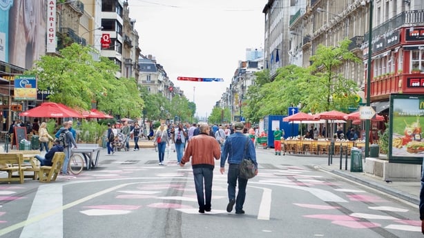 Pedestrianised boulevard Anspach