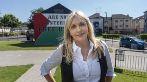Miriam O'Callaghan at the Free Derry Mural Miriam O'Callaghan at the Free Derry Mural