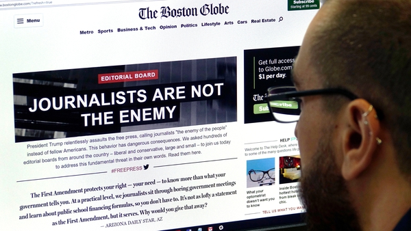 The Boston Globe accused Donald Trump of carrying out a 'sustained assault on the free press'