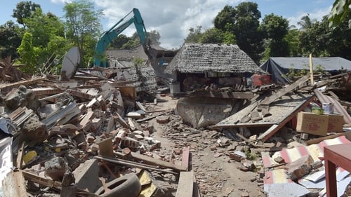 The fresh earthquakes come as the island attempts to recover from a strong quake in early August that left hundreds dead (file pic)